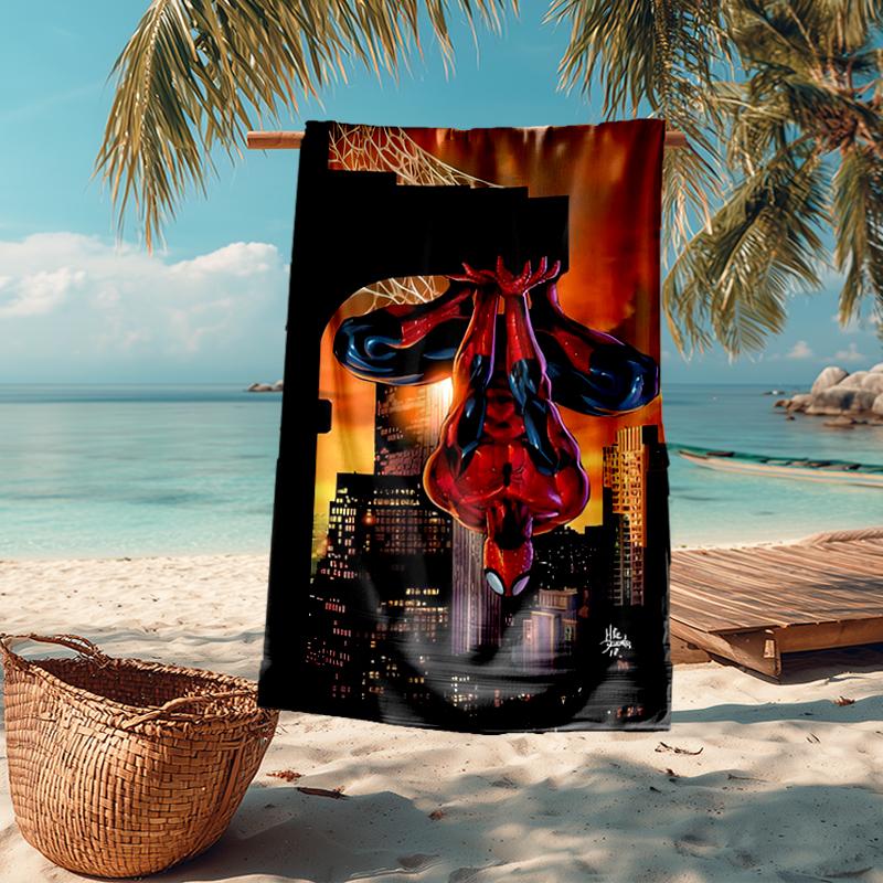 Ultra-Soft Beach Towel with Spider Theme,Ideal for Pool - Camping, Diving - Perfect Travel Essential, Vibrant Beach Towel.