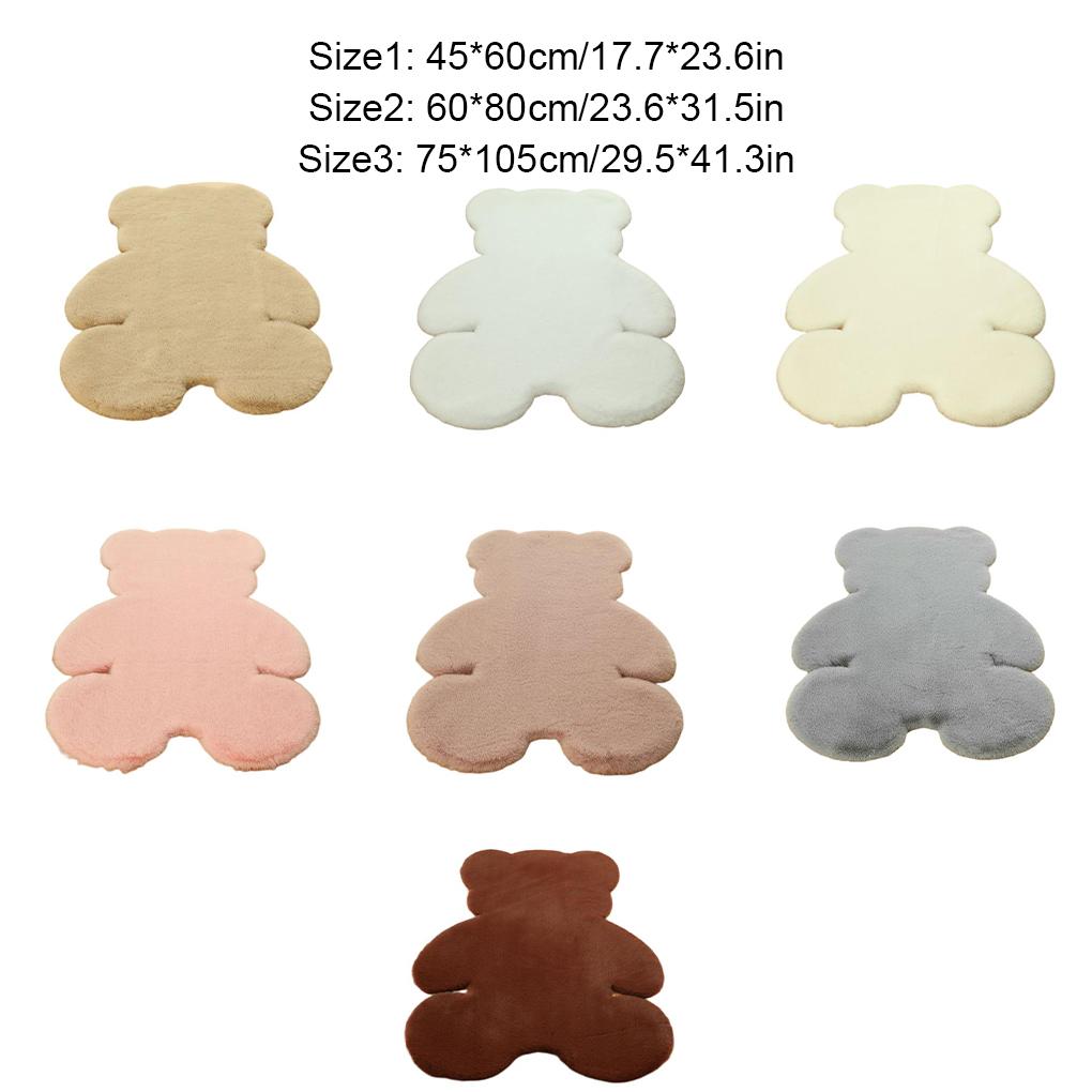Cartoon Animal Bedroom Carpet Polyester Solid Color Bedside Sofa Area Rug Decorative Bay Window Floor Mat for Accessories