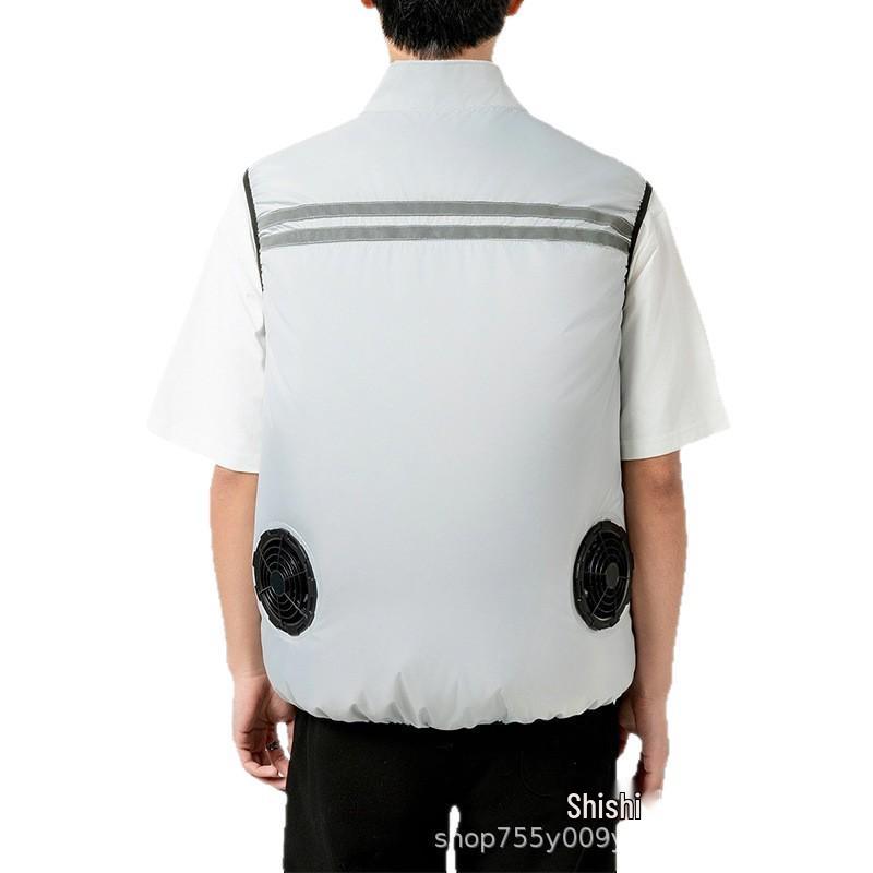 Cooling Vest for Summer: Sleeveless Air-Conditioned Clothing for Outdoor Heatstroke Prevention and Construction Workers.