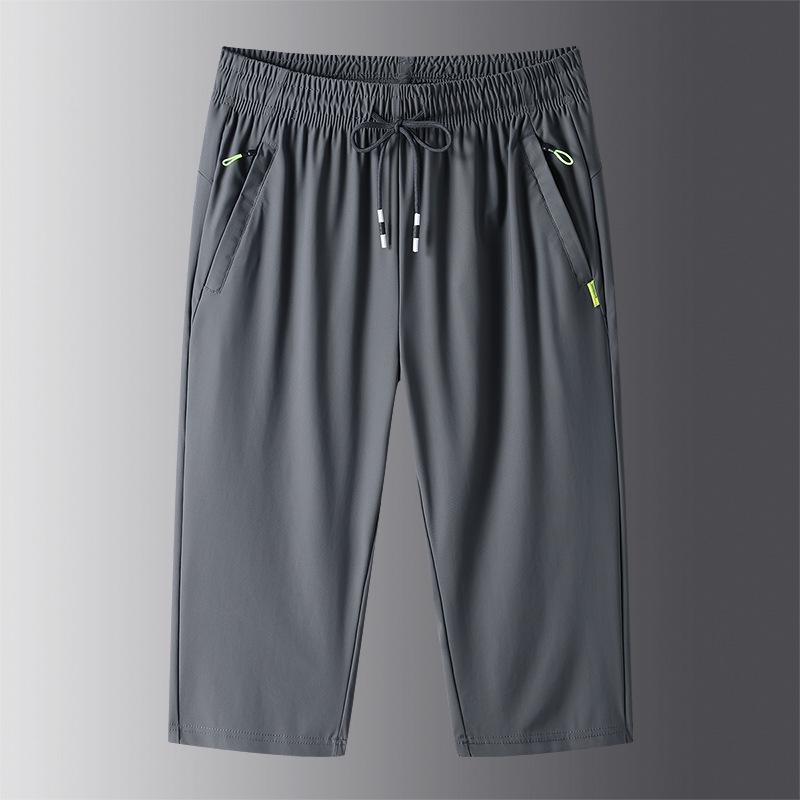 

Мужские спортивные шорты 7/8 из ледяного шелка с быстрой сушкой - Повседневные и больших размеров 4XL