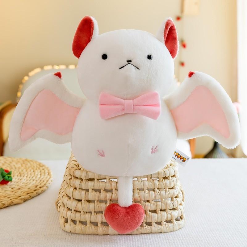 

Милые плюшевые игрушки в виде летучих мышей с бантами, кукла-животное, украшение для спальни, Хэллоуин, детские подарки 23cm белый