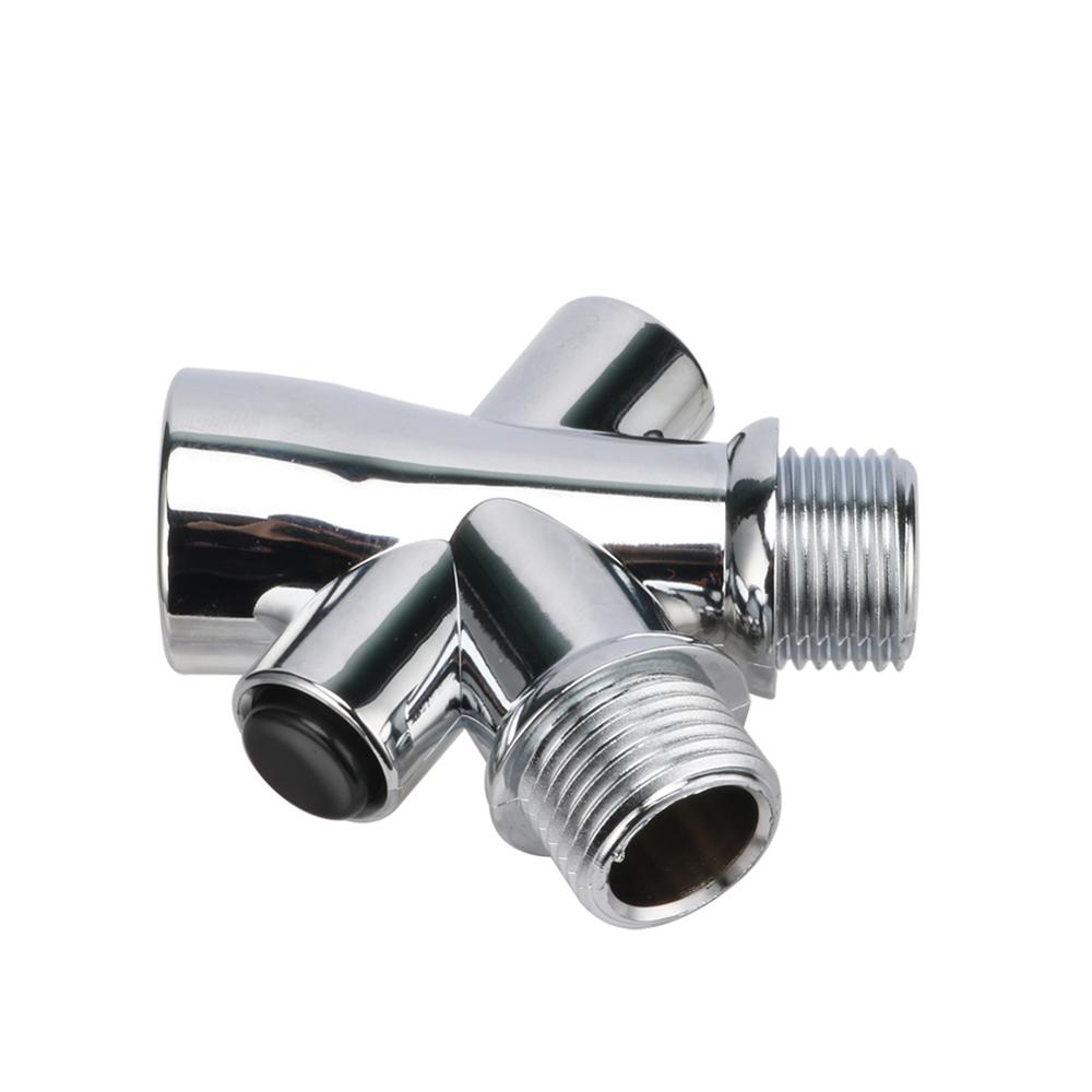 Shower Head Water Splitter Water Separator Adapter One/2" Male Outlet Female Inlet 3 Way Plastic Diverter Bathroom Fittings One Pc