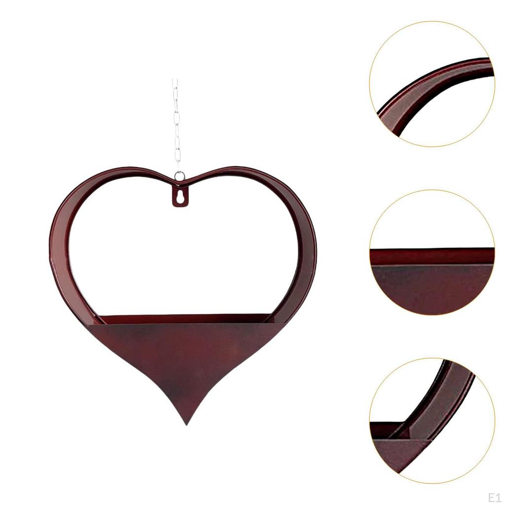 Heart Shape Hanging Planter Metal Plant Pot Professional Yard Flowerpot Indoor and Outdoor