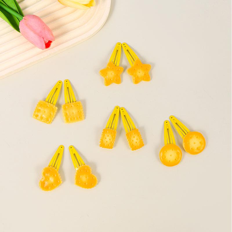 Cute Cookie-Shaped Hair Clip: Creative Children's Accessory Set