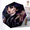 Umbrella, Rainy Night Themed Automatic Opening and Closing Umbrella, Compact Travel Umbrella, Lightweight and Portable, Suitable for Beach C