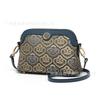 Leather Chinese style printed messenger bag 2026 new fashion women's shoulder bag Chinese style cowhide bag