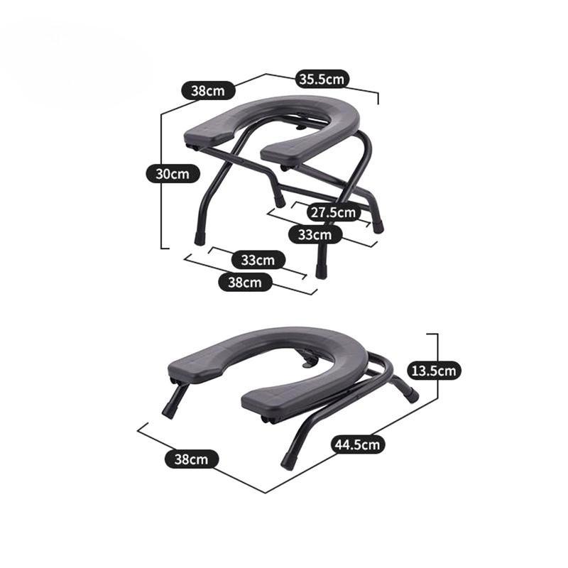 30cm/38cm Shower Chair Heavy Duty Stainless Steel Toilet Chair Seat Household Portable Elderly Toilet Seat