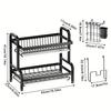 1pc 2/3-Tier Dish Rack for Kitchen Counter,Dish Racks with Drainboard for Kitchen Countertop,Metal Dish Drainer with Utensil Holders