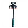Weeding Rake Garden Hand Weeder with Long Handle 11 Teeth Weed Puller Rake for Precision Weeding Yard Lawn Farm Gardening