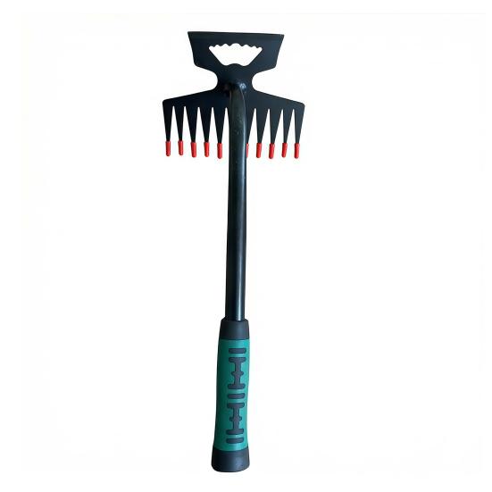Weeding Rake Garden Hand Weeder with Long Handle 11 Teeth Weed Puller Rake for Precision Weeding Yard Lawn Farm Gardening