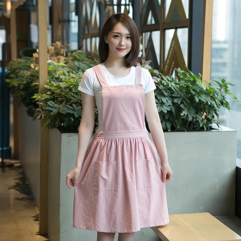 Fashion Princess Apron Kitchen Cooking Single Layer Home Apron Ladies Work Clothes