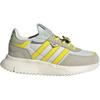 adidas Disney X  Originals Retropy F2 CF EL C Toy Story Classic Comfortable Low Top Casual Shoes Kids Sneakers Gray Yellow JS2471