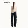 MO&Co. Women's Round Neck Slim Fit Long Sleeve Knit Sweater