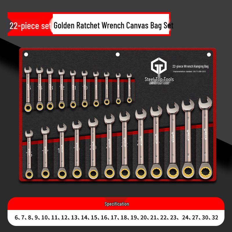 Gantuo 13mm Reversible Double-Headed Ratchet Wrench Set