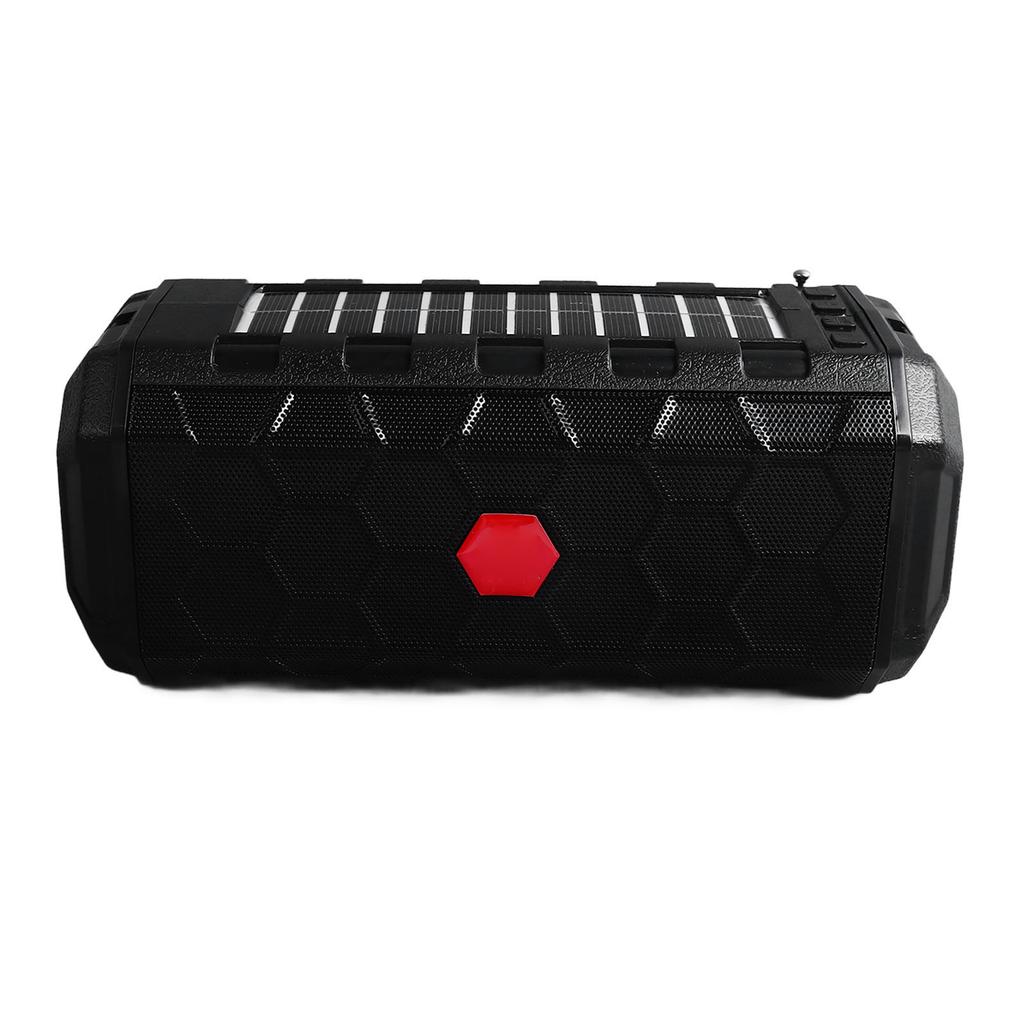 Solar Bluetooth Speaker Solar Panel Waterproof 1200mAh Bright Flashlight Radio Function Shoulder Str