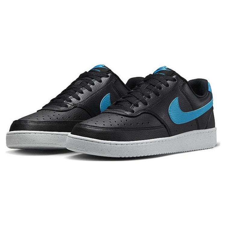 Nike Court Vision Low Next Nature Black Laser Blue Men Sneakers White DH2987-005