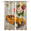 Bedroom Kitchen Curtain Vintage Classic Antique Car Retro Window Curtains for Living Room Decorative Items