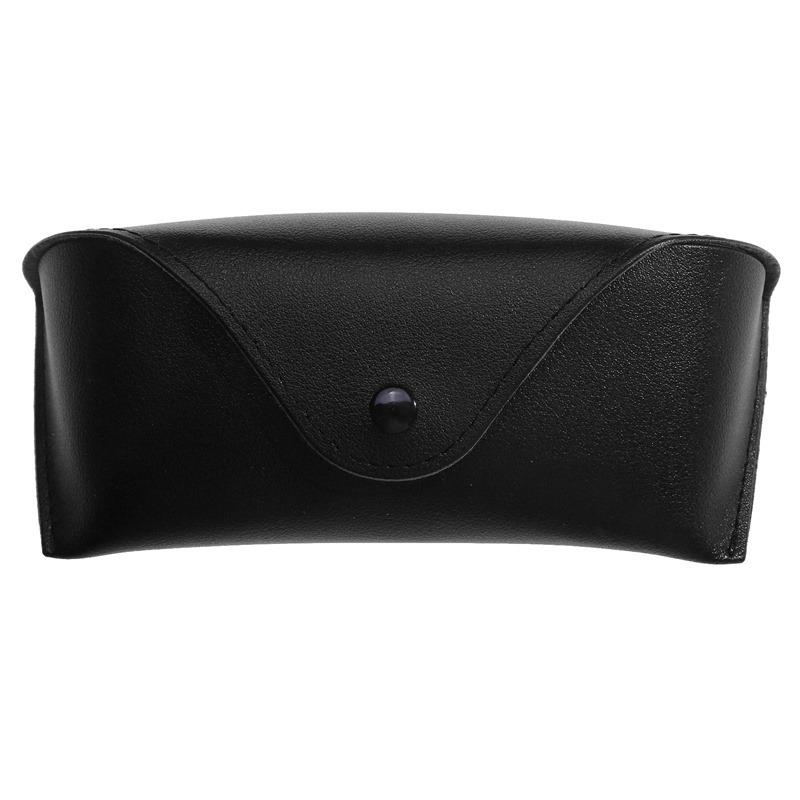 

1pc Durable Leather Eye Glasses Sunglasses Case Convenient Lightweight Protector Box Solid Color Pouch Bag Easy To Carry