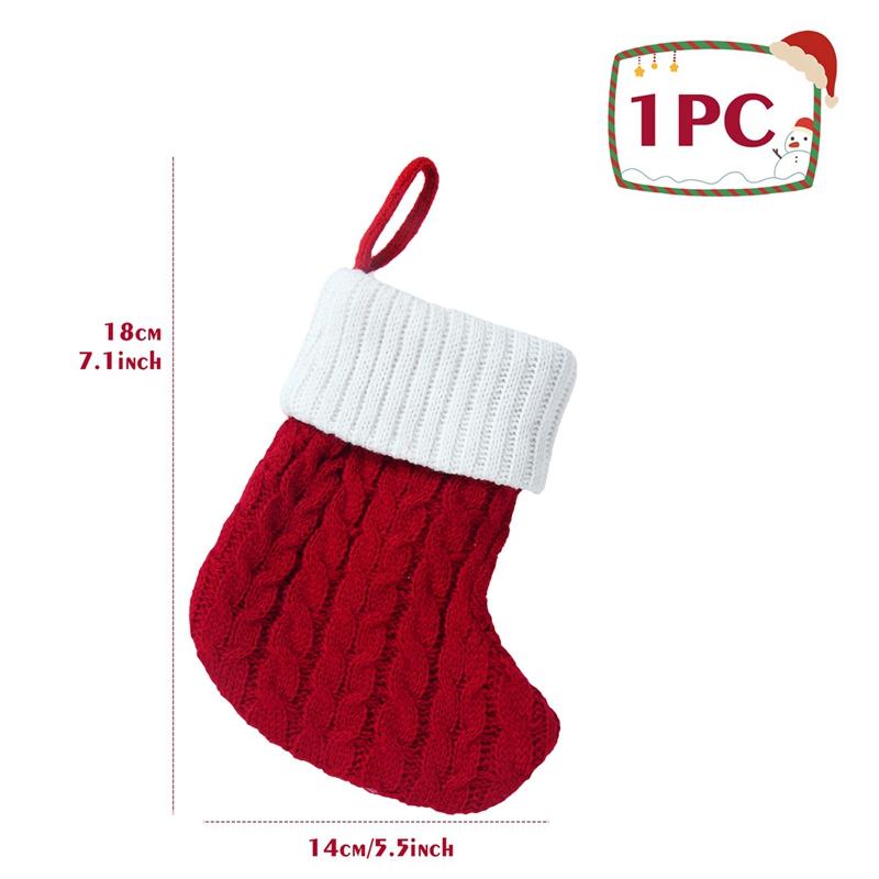 Christmas Socks Knitting Dog Paw Print Stocking Christmas Decoration For Home 2026 Xmas Tree Ornament Gift Navidad Natal 2026