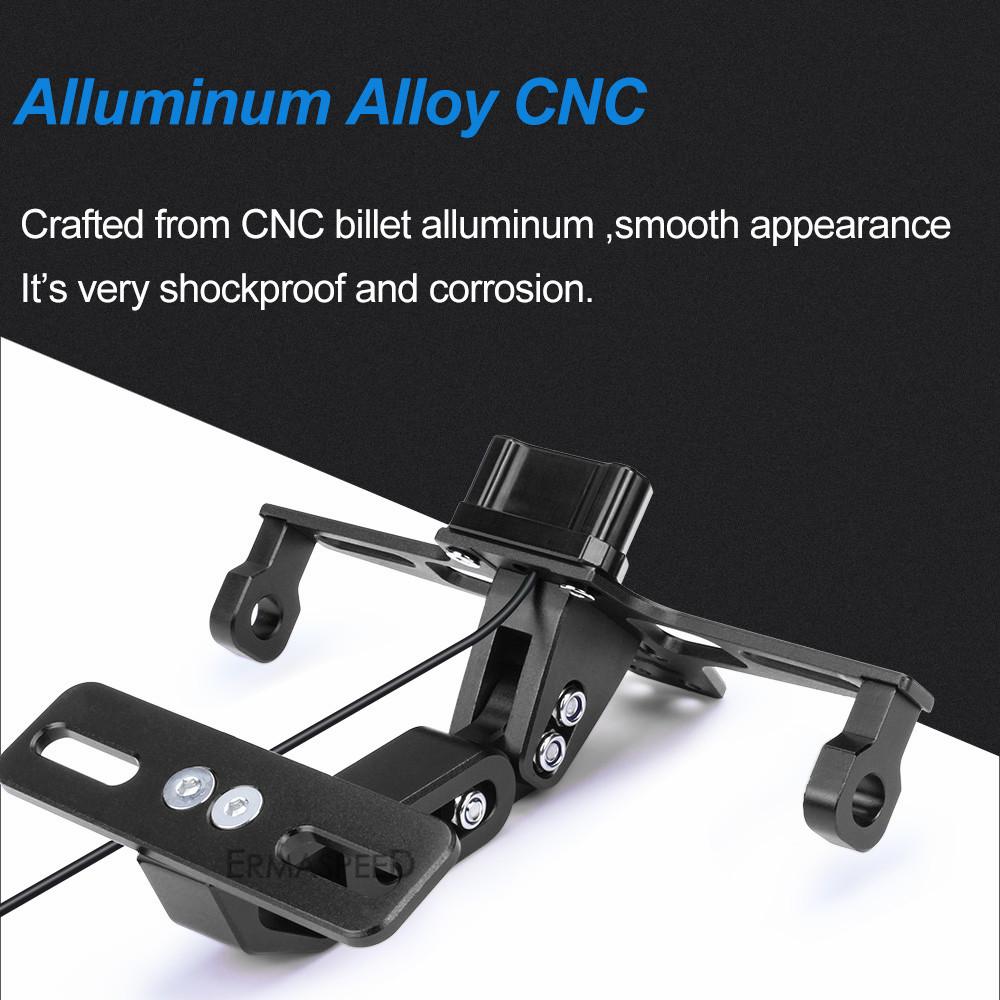 Universal Motorrad Halterung Kennzeichen Rahmen und Motorrad Led Blinker Licht Unterstützung Platte Motorrad Nummer