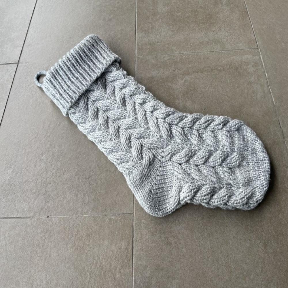 Knitted Christmas Sockings Santa Socks Christmas Decorations  Festive Supplies