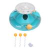 Cat Turntable Leakage Toy Circle Tracking Puzzle Food Dispensing Toy for Indoor KittensLake Blue