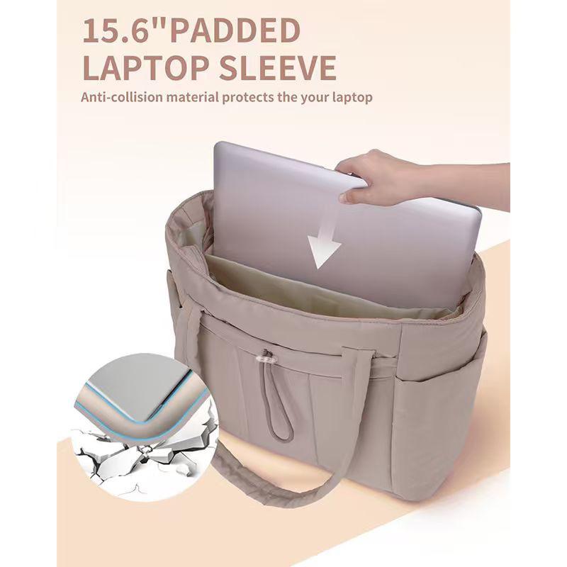 New Quilted Fashion Women's Handbag and Laptop Tote with Zipper