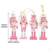4 Pieces Nutcracker Soldier Figurine Sculptures Photo Props Pendant Figures Toy for Home