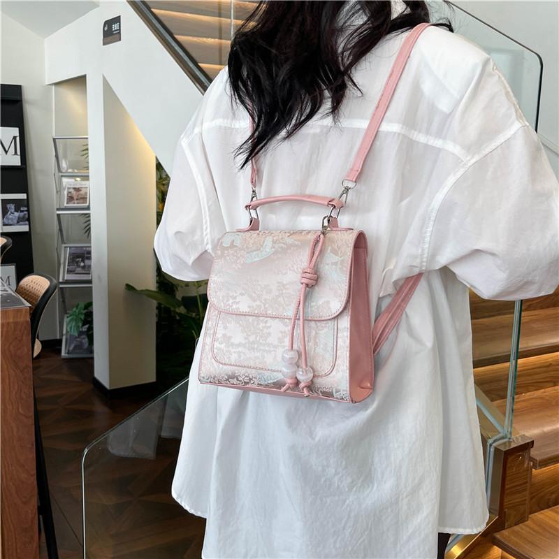 Elegant Chinese Style Embroidered Backpack 2024 Summer Luxury Versatile Shoulder Handbag