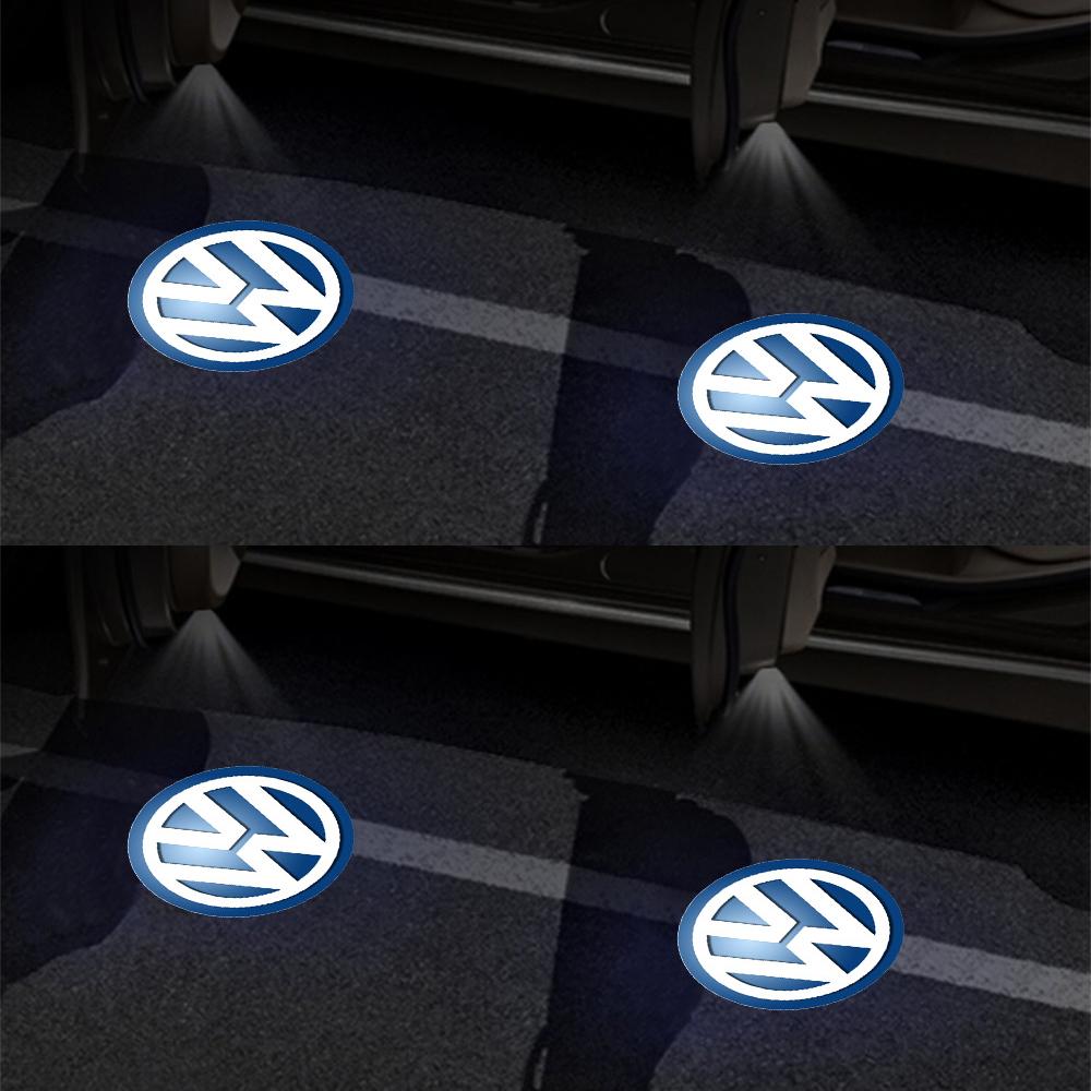 LED Car Door Logo Welcome Light Laser Projector Lamp For Volkswagen GTI R VW Golf 5 Polo Tiguan Jetta Touran Passat Beetle Rline ADFGH1