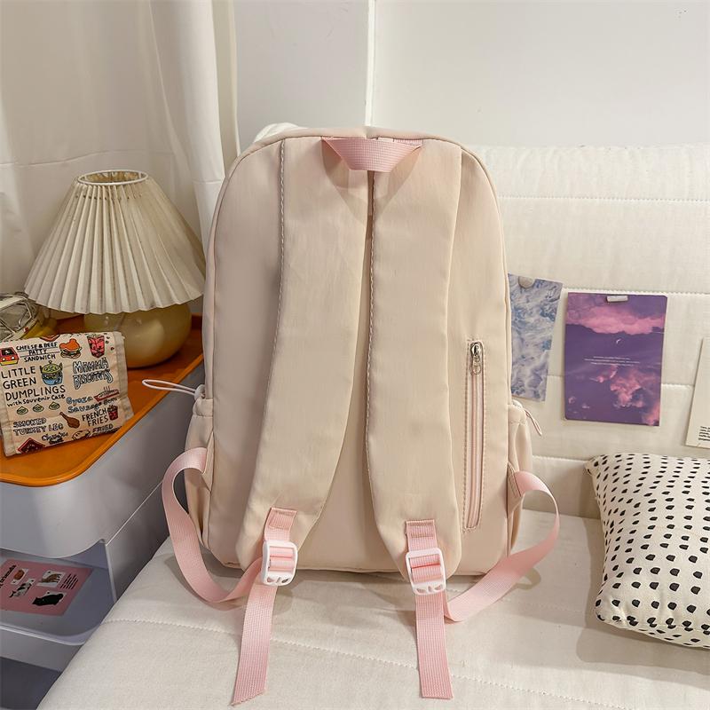 Large Capacity Backpack Student Lightweight Schoolbag Cartoon Embroidery Backpack