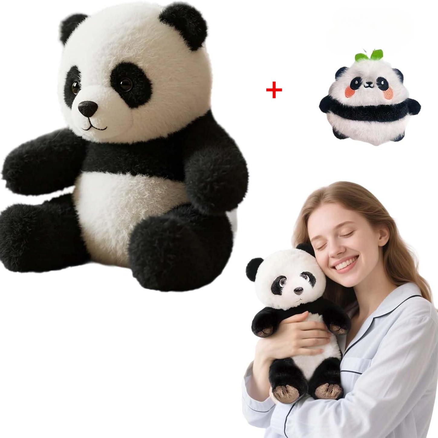 

Панди - Эмоциональное исцеление по запросу, Движение объятий Панди - Сверхмягкая плюшевая игрушка для эмоциональной поддержки для снятия стресса и комфорта чёрный