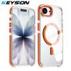KEYSION HD Transparent Magnetic Case for MagSafe for iPhone 17e 16e Wireless Charging Shockproof Phone Cover for iPhone 17e 2026