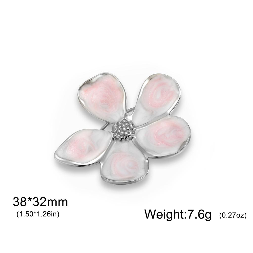 Adjustable Enamel Flower Ring's for Women Girls Stainless Steel Open Rings Waterproof Jewelry Party Valentine's Day Gifts