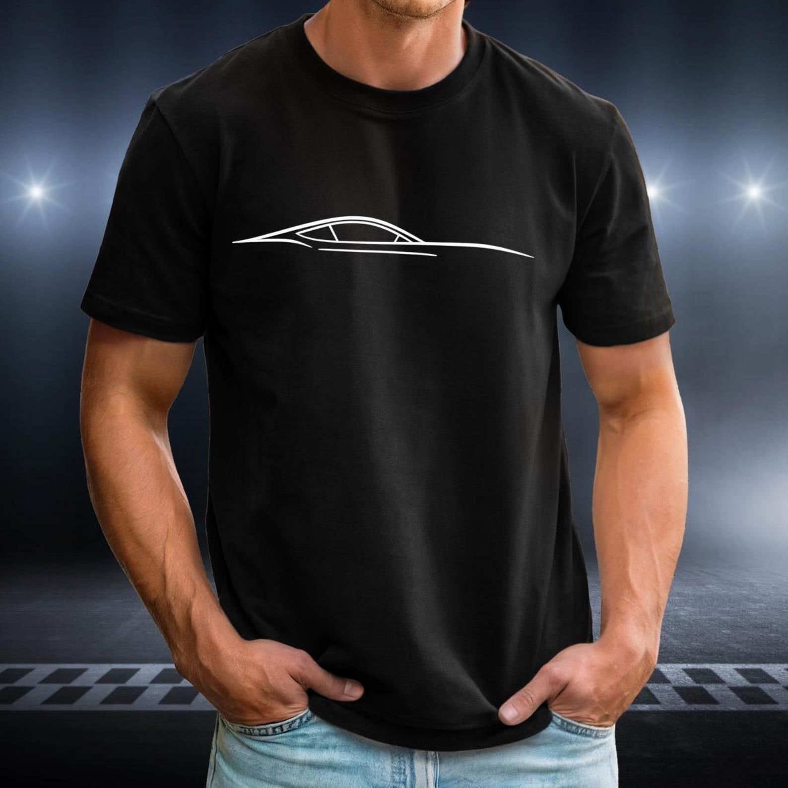 Sports Car T Shirt Minimalist Car Outline Exotic Supercar Graphic Tee S разноцветный