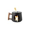Creative Cartoon 3D Ceramic Mug 420ml Dog Design Milk Tea Cup Heat-resistant with Lid and Spoon Water Cup Breakfast