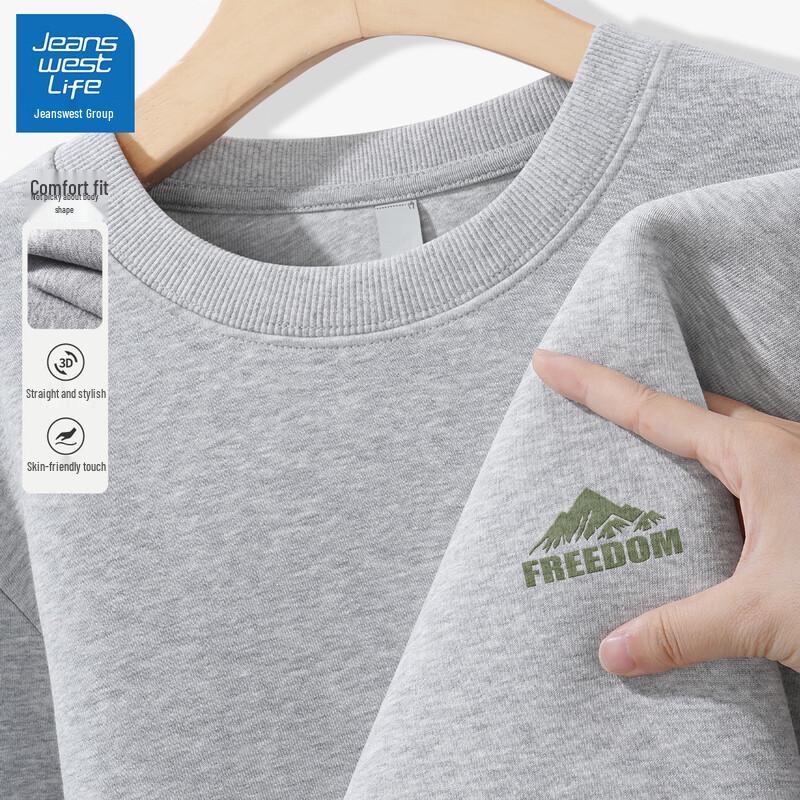 Jeanswest Men's 2025 Loose Fit Crewneck Sweatshirt