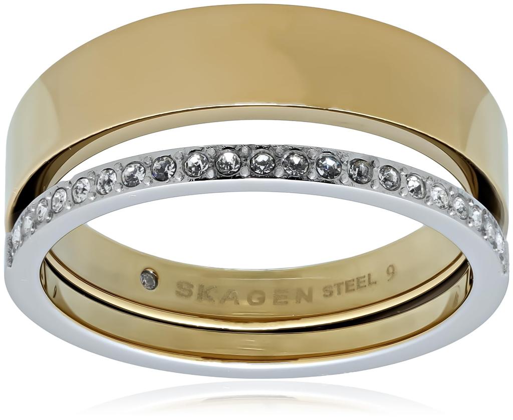 Skagen KARIANA Two-Tone Stainless Steel Band Ring