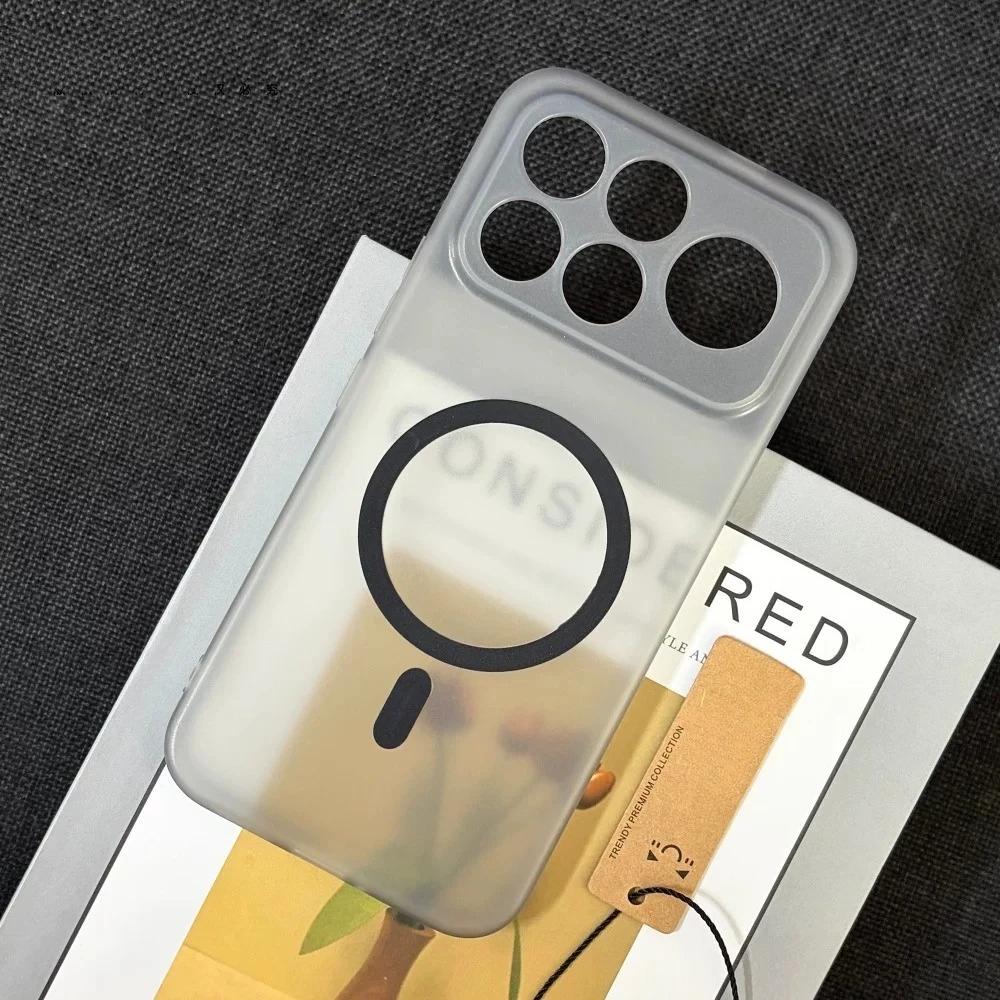 Mattierte Hautgefühl Transparente Magnetische Handyhülle für Xiaomi Poco F9 Ultra F8 Pro K100 Pro MAX Weiche Kratzfeste Stoßfeste Schutzhülle