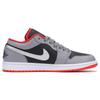 Jordan Air Jordan 1 Vintage Basketball Shoes Men's Low top Black Gray Red 553558-060(Team59-)