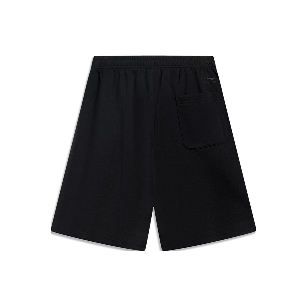 Li Ning Disney Collaboration Cartoon Letter Print Straight Loose Casual Shorts Men Shorts Black AKST481-1