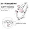 Anneaux en Cuivre Anneau Simple Cœur en Zircon pour Femmes Bijoux Anneau Cadeau Matériau Durable de Haute Qualité Design Élégant