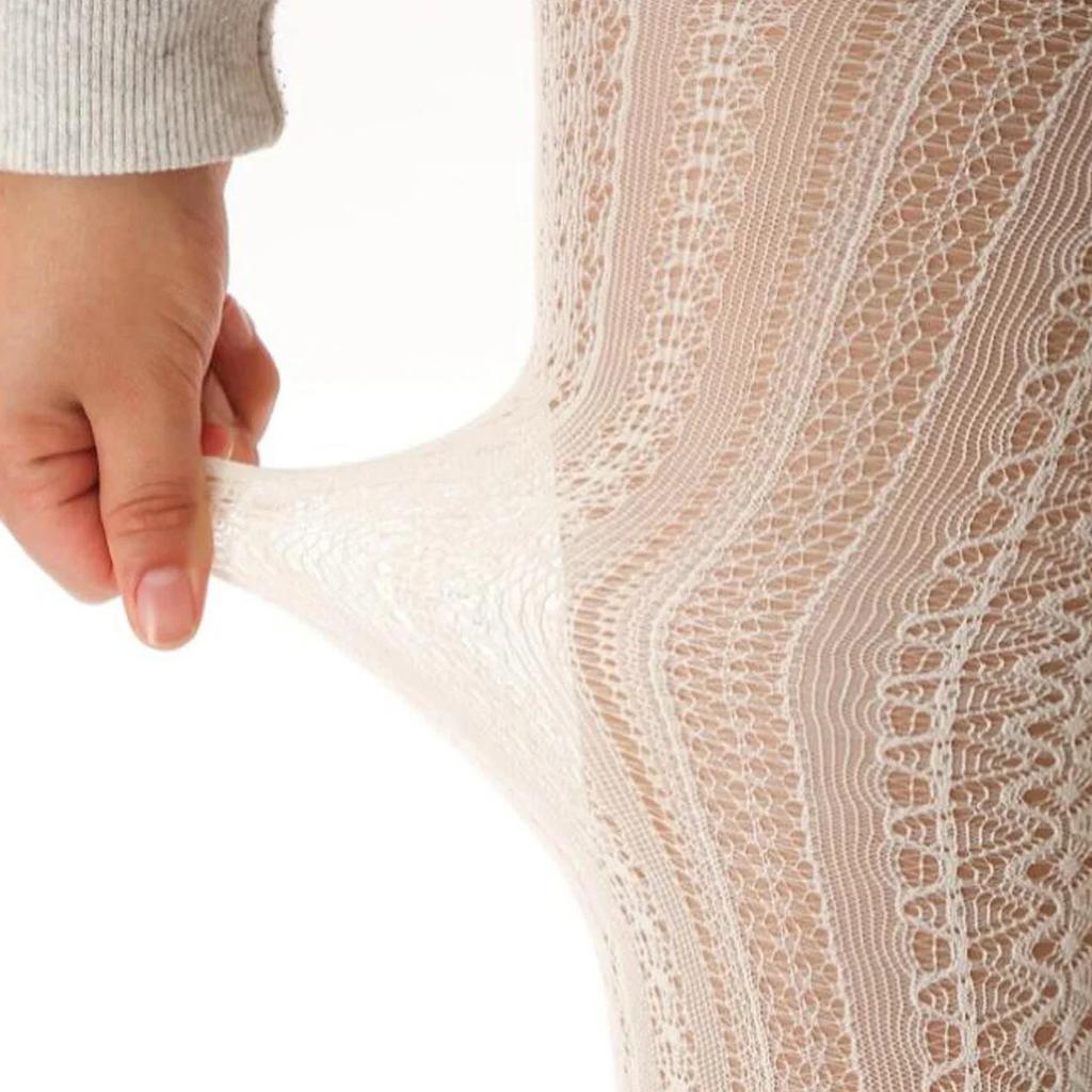 Women Lolita Tights Lace Stockings Woman Hollow Out White Female Pantyhose Stockings Tattoo Tights Pattern Autumn