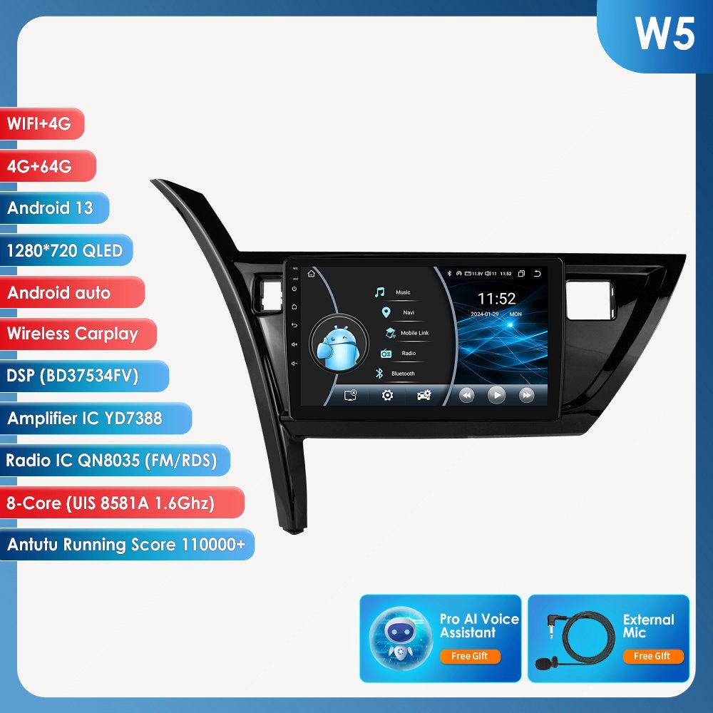 OSSURET Carplay 4G 10,1palcový autorádio s inteligentním systémem Android pro Toyota Corolla Auris 2013 - 2016 GPS stereo inteligentní obrazovka Bluetooth RDS