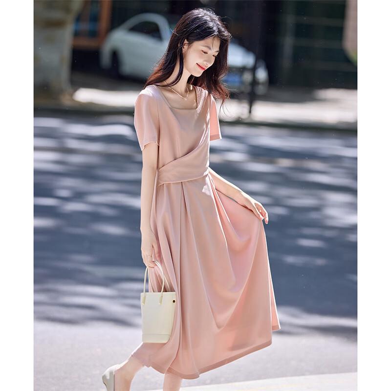 Elegant French Style Women's Summer A-Line Midi Dress