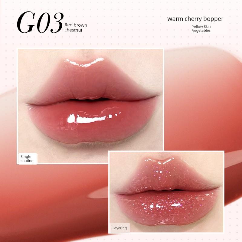 Unny Lip Gloss Lip Essence Lip Balm Moisturizing and Nourishing Glossy Lipstick That Doesn'T Fade Easily Mirror-Like Soft Tube Lip Gloss Lip Glaze