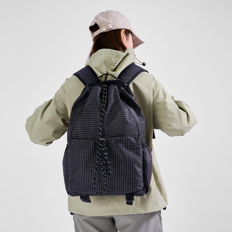 Plaid Waterproof Backpack Men's Backpack Outdoor Women's  Travel Large Capacity Backpack