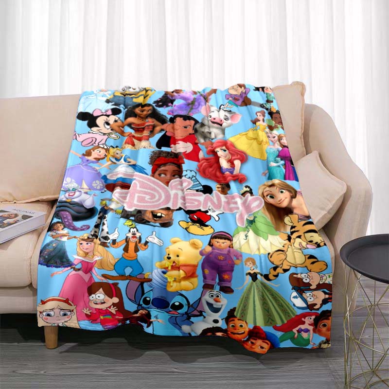 A Variety of Disney Princess Cartoon Blankets, Suitable for All Seasons, for Children and Adults, A Luxurious Gift Choice.