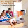 Portable Heater, 800W Ceramic Plug in Heater, Space Electric Fan Heater with Remote Control, 12H Timer, LED Display, 2 Heat Setting-Sa