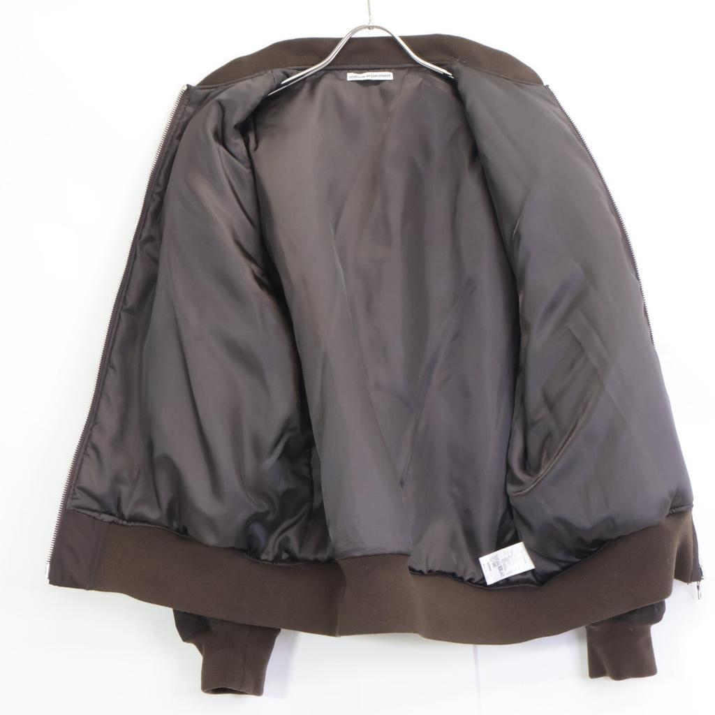 Uniform Experiment 2420000 Blue Double Zip Flight Jacket Jacket 3 BrownUsed